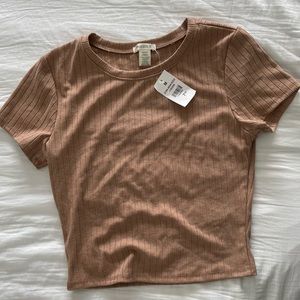 light brown crop top